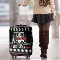 Golf Sucks Christmas Luggage Cover Xmas Holiday Patterns - Wonder Print Shop