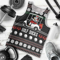 Golf Sucks Christmas Men Tank Top Xmas Holiday Patterns - Wonder Print Shop