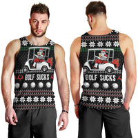Golf Sucks Christmas Men Tank Top Xmas Holiday Patterns - Wonder Print Shop