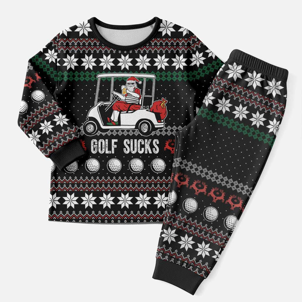 Golf Sucks Christmas Pajama Set Xmas Holiday Patterns - Wonder Print Shop