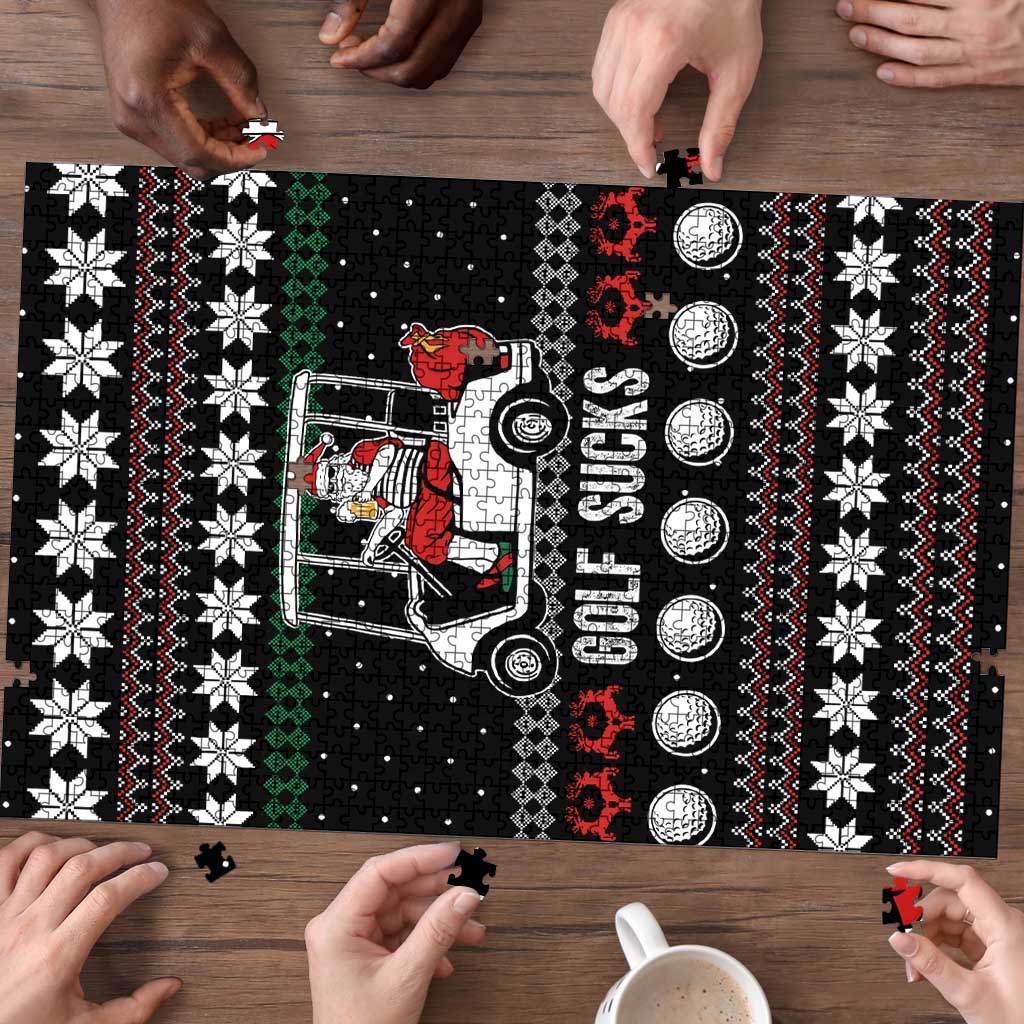 Golf Sucks Christmas Puzzle Xmas Holiday Patterns - Wonder Print Shop