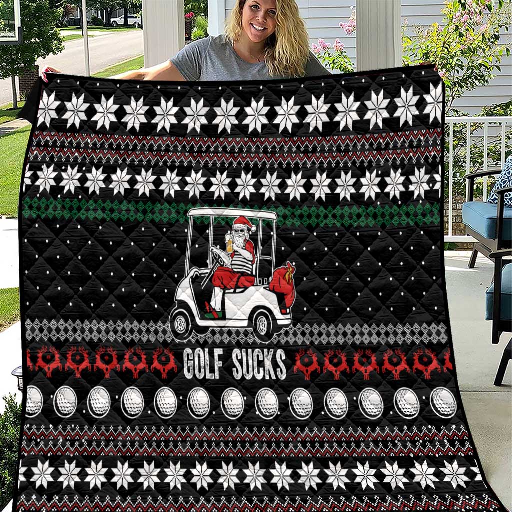 Golf Sucks Christmas Quilt Xmas Holiday Patterns - Wonder Print Shop