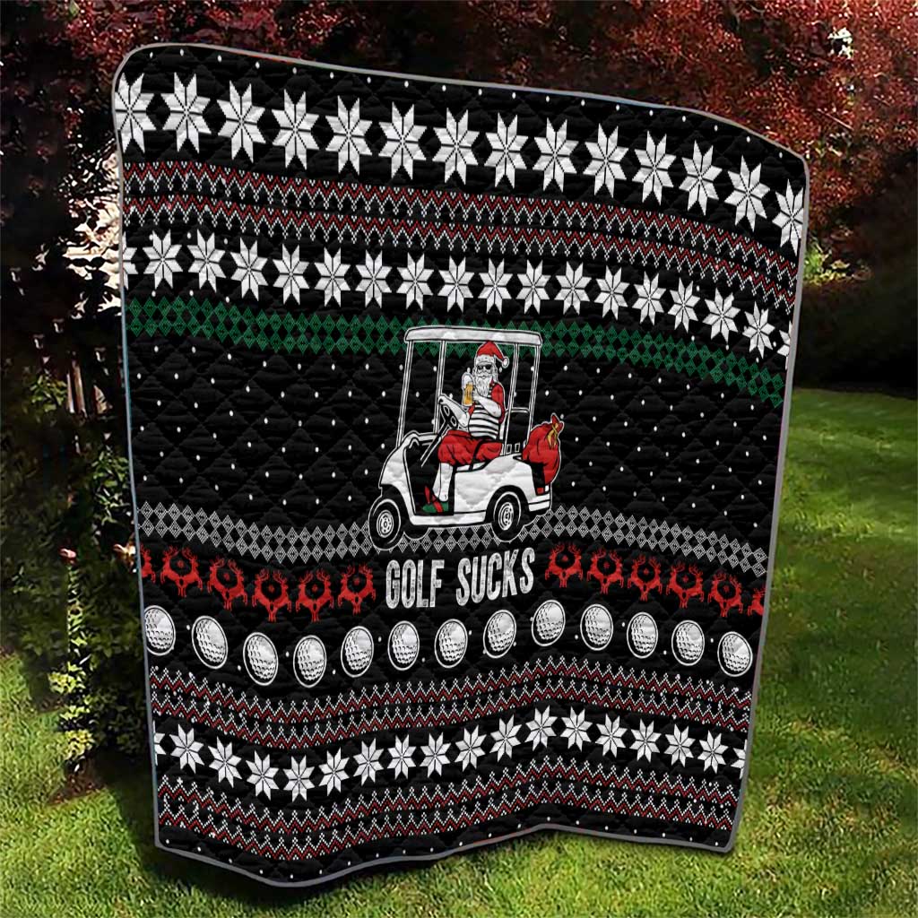 Golf Sucks Christmas Quilt Xmas Holiday Patterns - Wonder Print Shop