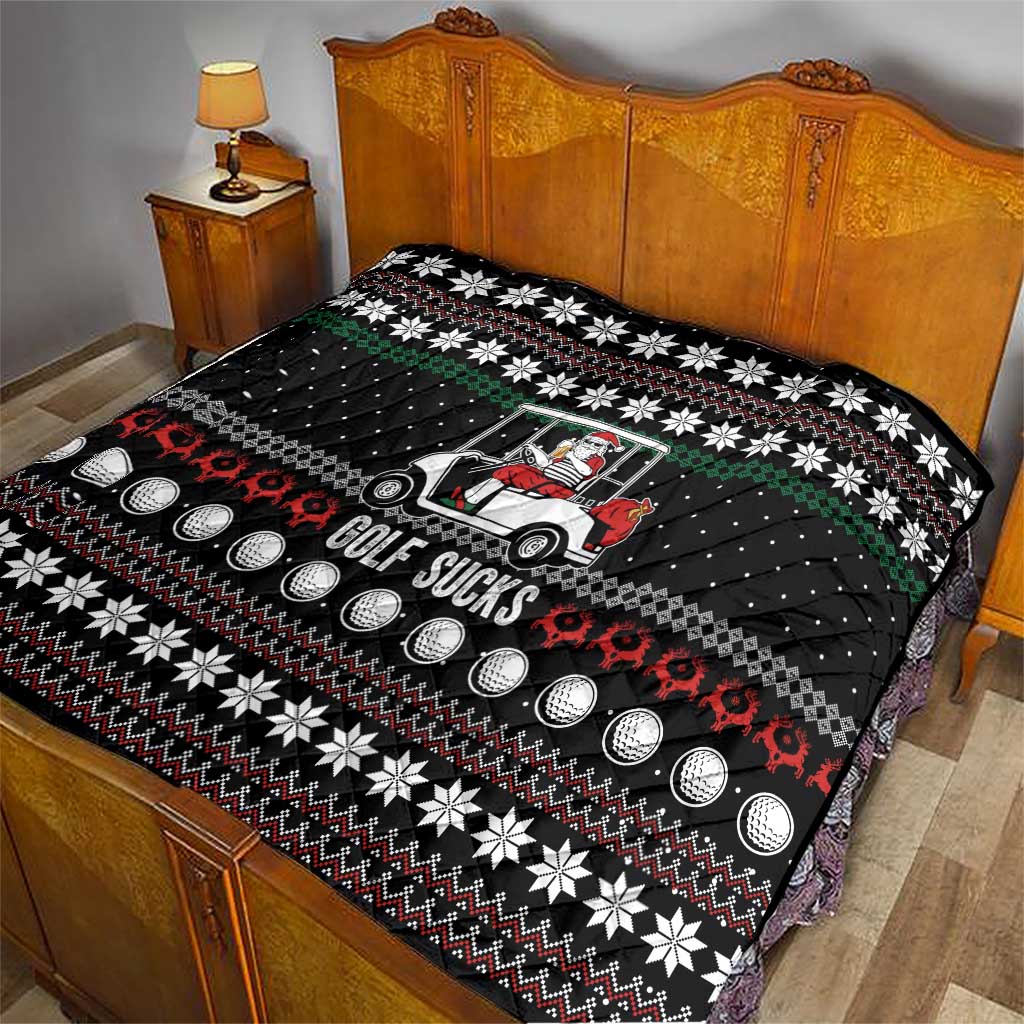Golf Sucks Christmas Quilt Xmas Holiday Patterns - Wonder Print Shop