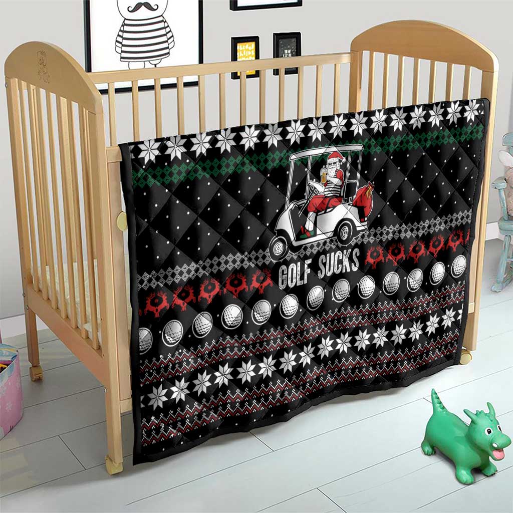 Golf Sucks Christmas Quilt Xmas Holiday Patterns - Wonder Print Shop