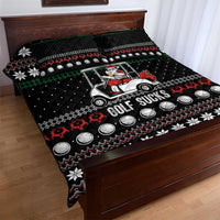 Golf Sucks Christmas Quilt Bed Set Xmas Holiday Patterns - Wonder Print Shop