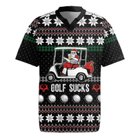 Golf Sucks Christmas Rugby Jersey Xmas Holiday Patterns - Wonder Print Shop