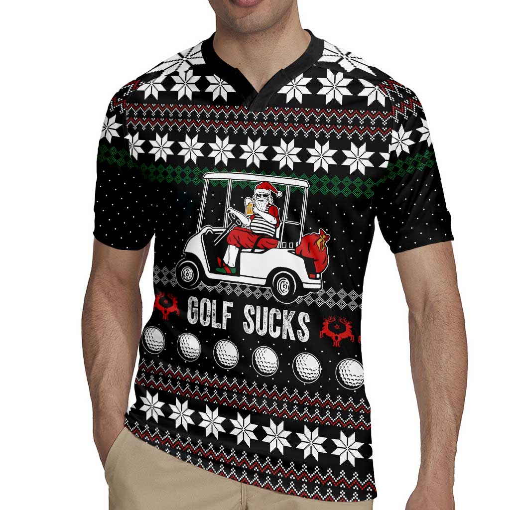 Golf Sucks Christmas Rugby Jersey Xmas Holiday Patterns - Wonder Print Shop