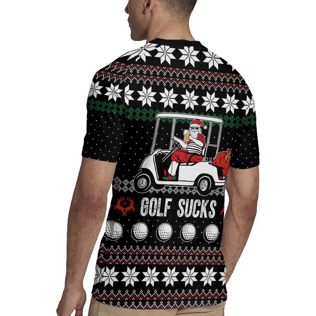 Golf Sucks Christmas Rugby Jersey Xmas Holiday Patterns - Wonder Print Shop