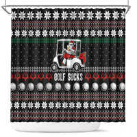 Golf Sucks Christmas Shower Curtain Xmas Holiday Patterns - Wonder Print Shop