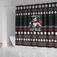 Golf Sucks Christmas Shower Curtain Xmas Holiday Patterns - Wonder Print Shop