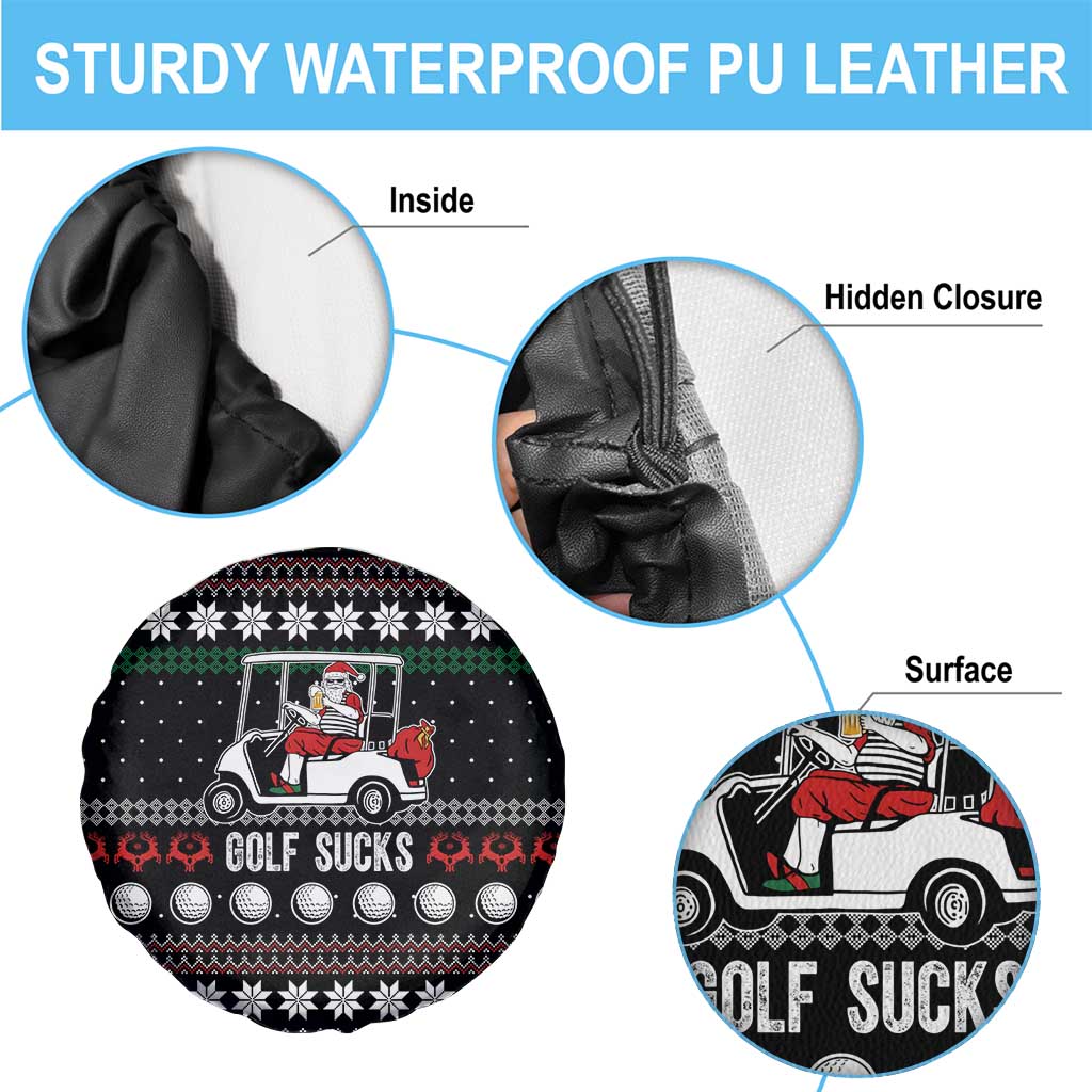 Golf Sucks Christmas Spare Tire Cover Xmas Holiday Patterns - Wonder Print Shop