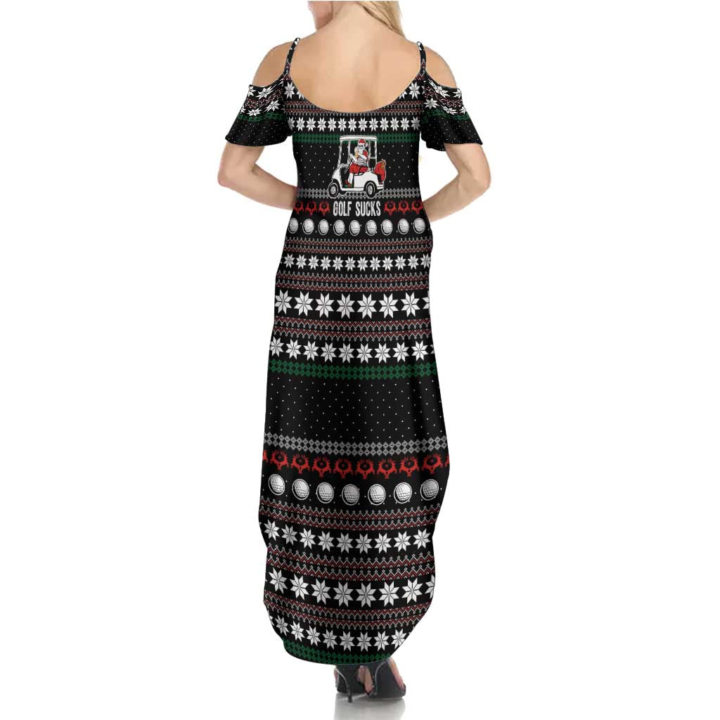 Golf Sucks Christmas Summer Maxi Dress Xmas Holiday Patterns - Wonder Print Shop