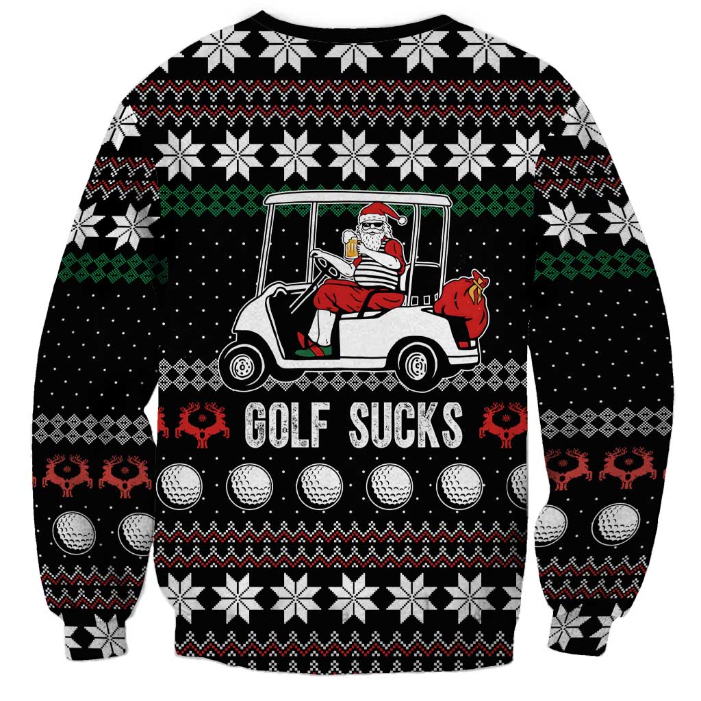 Golf Sucks Christmas Sweatshirt Xmas Holiday Patterns - Wonder Print Shop
