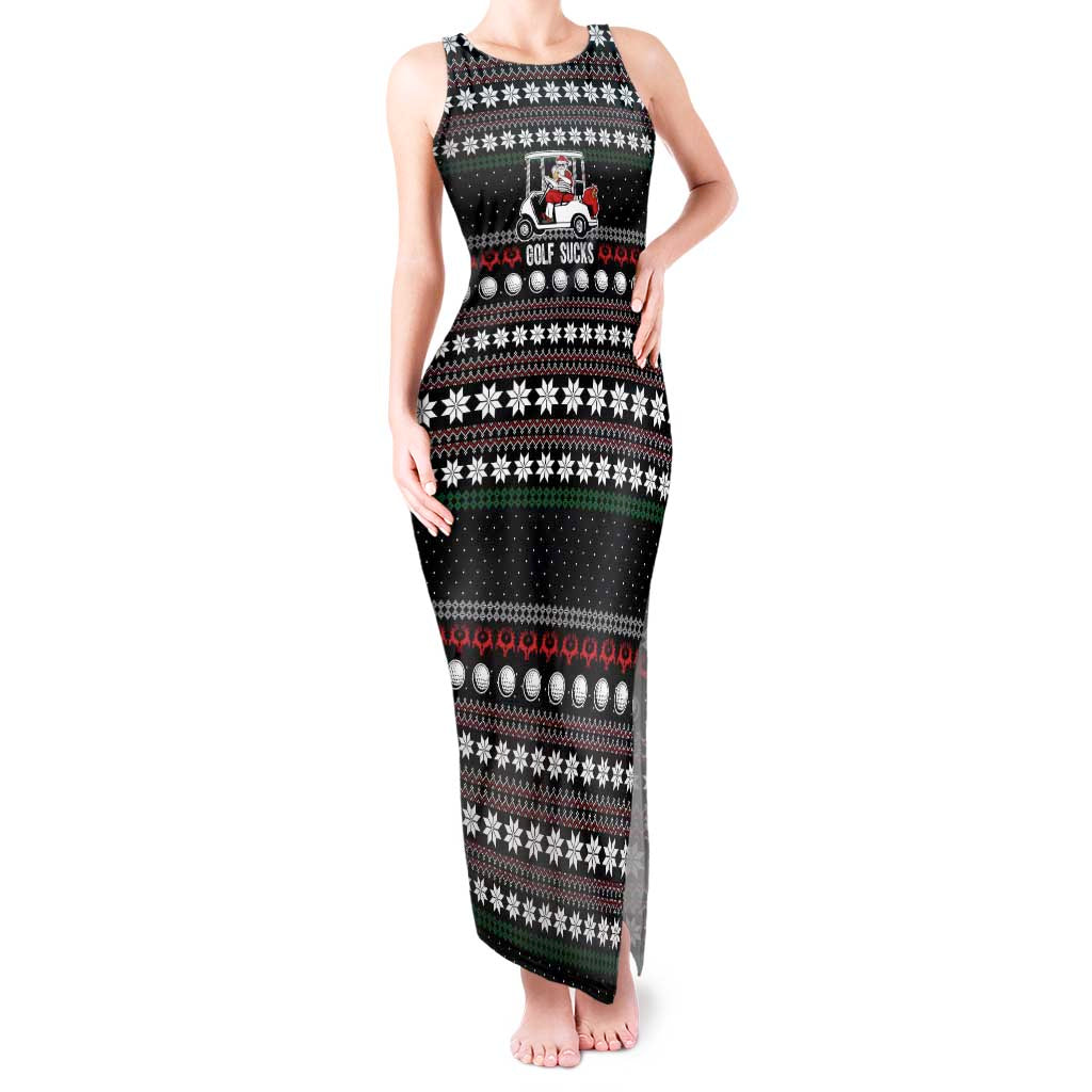 Golf Sucks Christmas Tank Maxi Dress Xmas Holiday Patterns - Wonder Print Shop