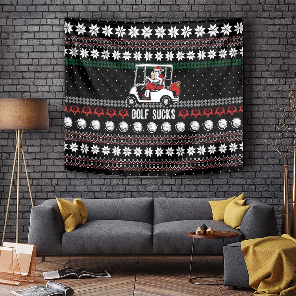 Golf Sucks Christmas Tapestry Xmas Holiday Patterns - Wonder Print Shop