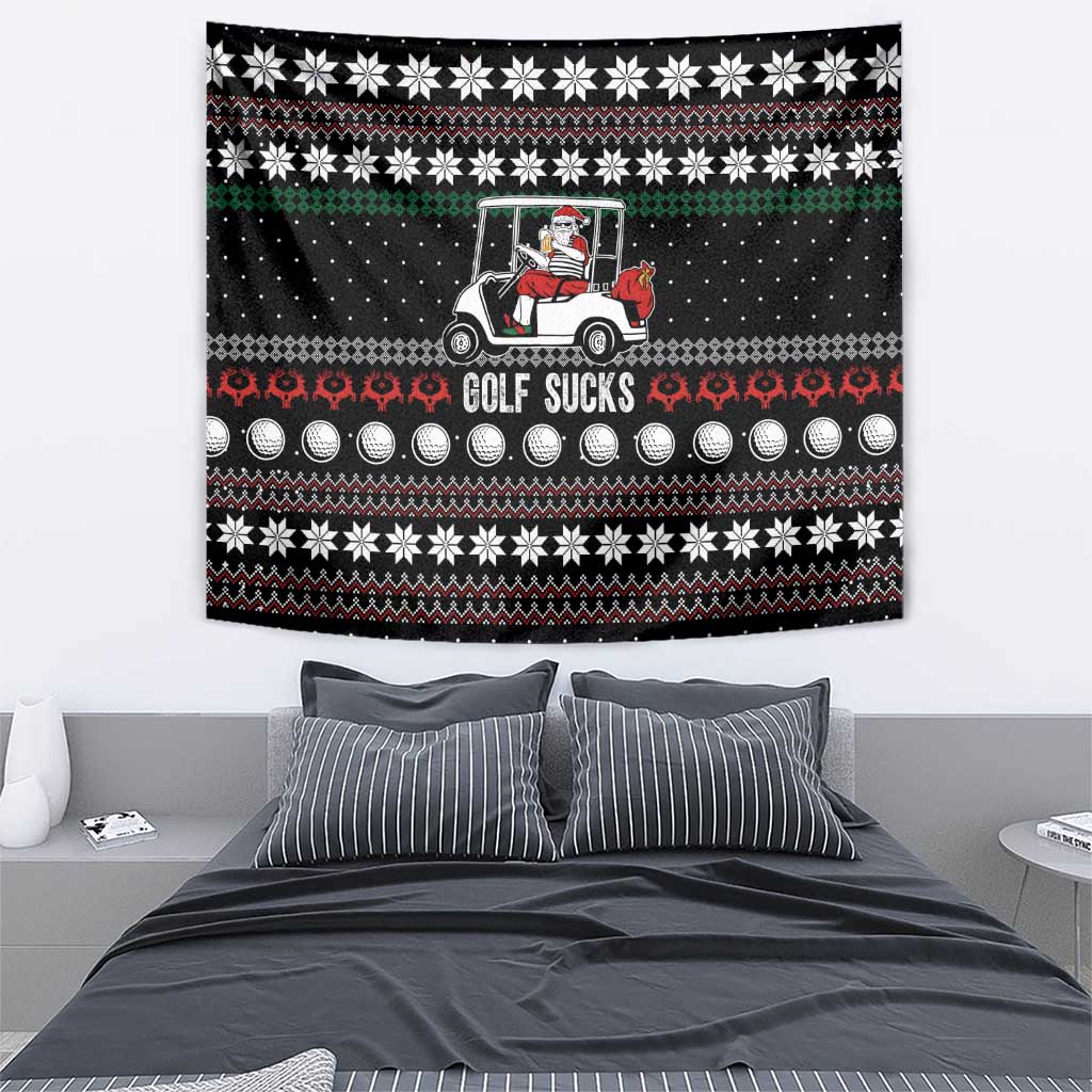 Golf Sucks Christmas Tapestry Xmas Holiday Patterns - Wonder Print Shop