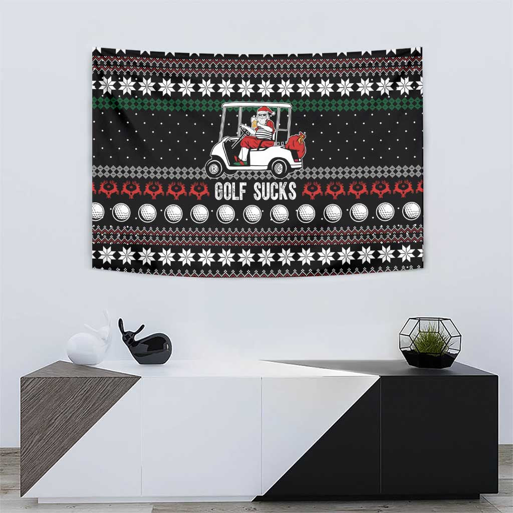 Golf Sucks Christmas Tapestry Xmas Holiday Patterns - Wonder Print Shop