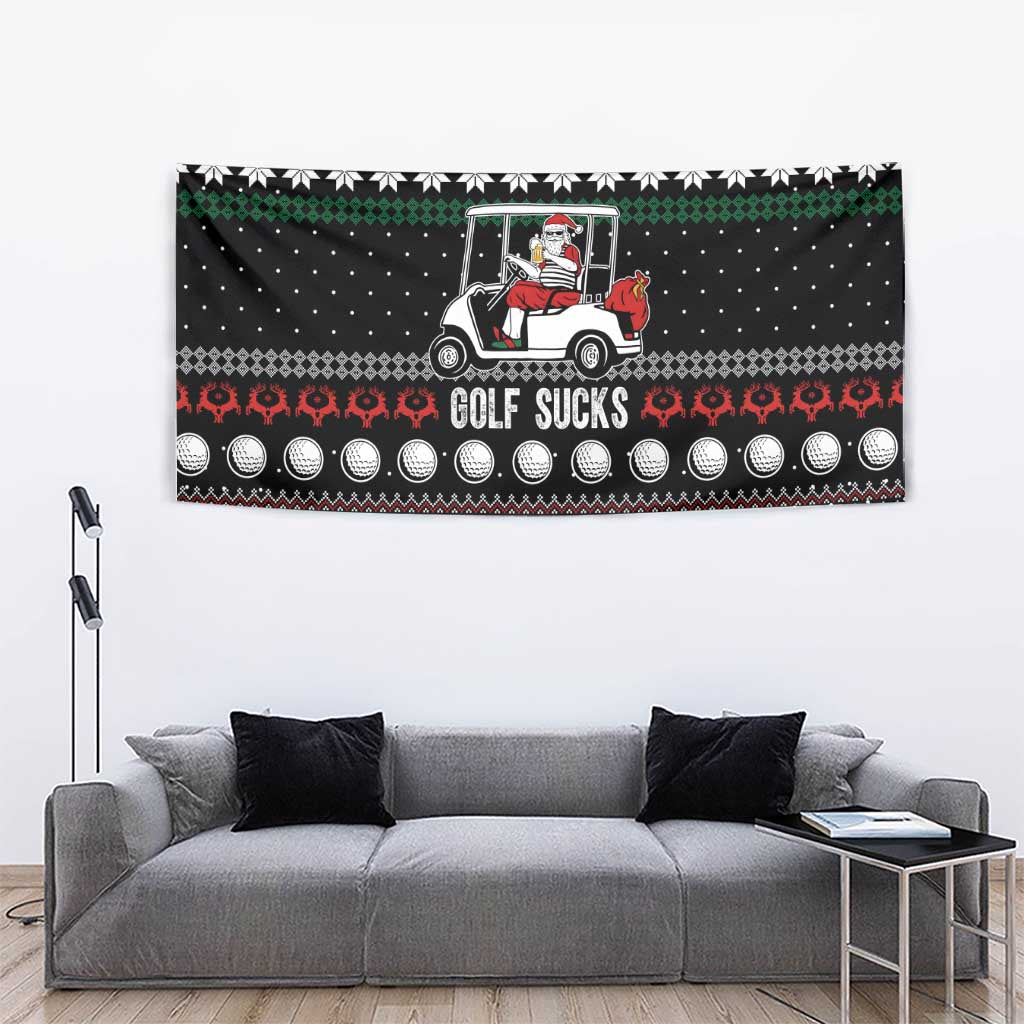 Golf Sucks Christmas Tapestry Xmas Holiday Patterns - Wonder Print Shop