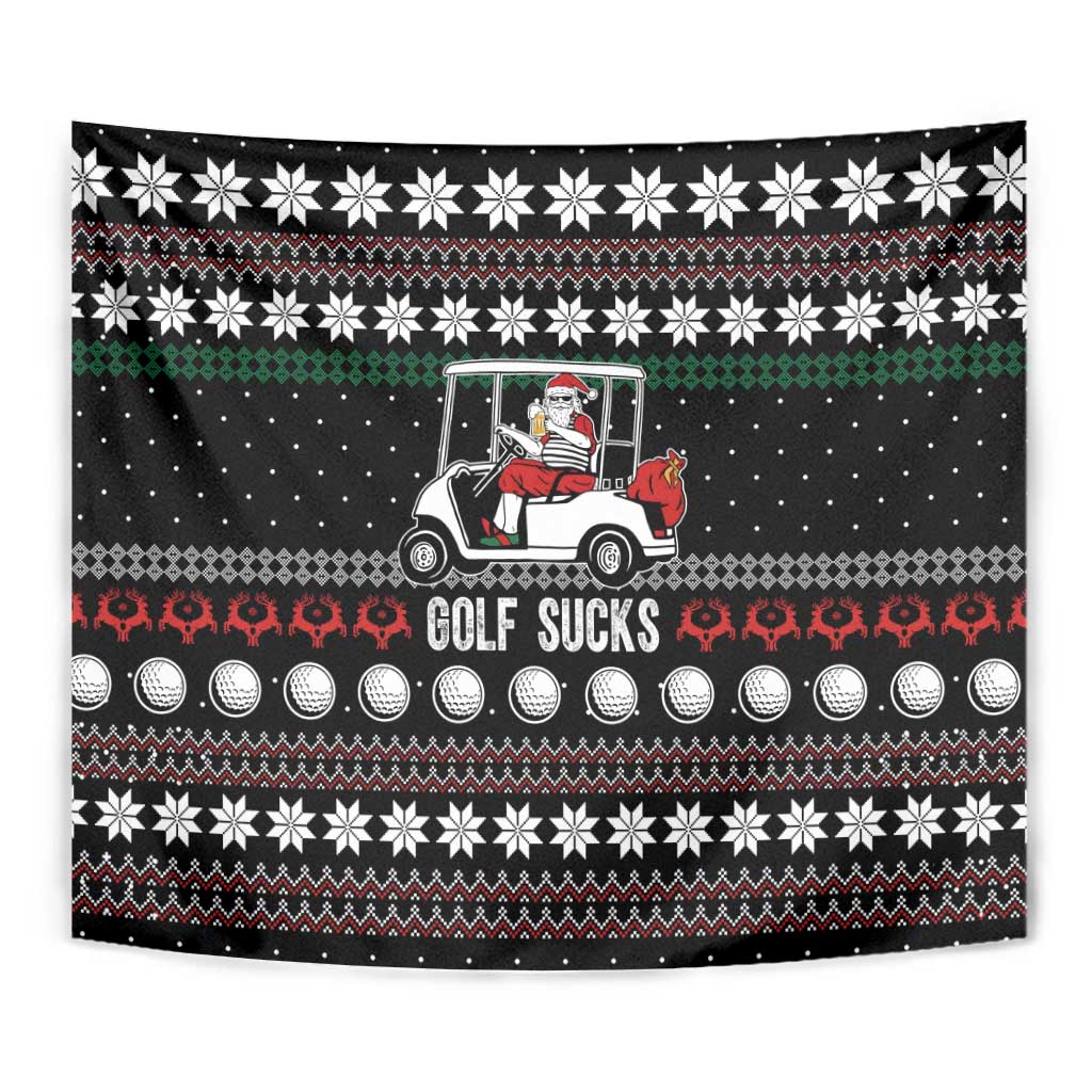 Golf Sucks Christmas Tapestry Xmas Holiday Patterns - Wonder Print Shop