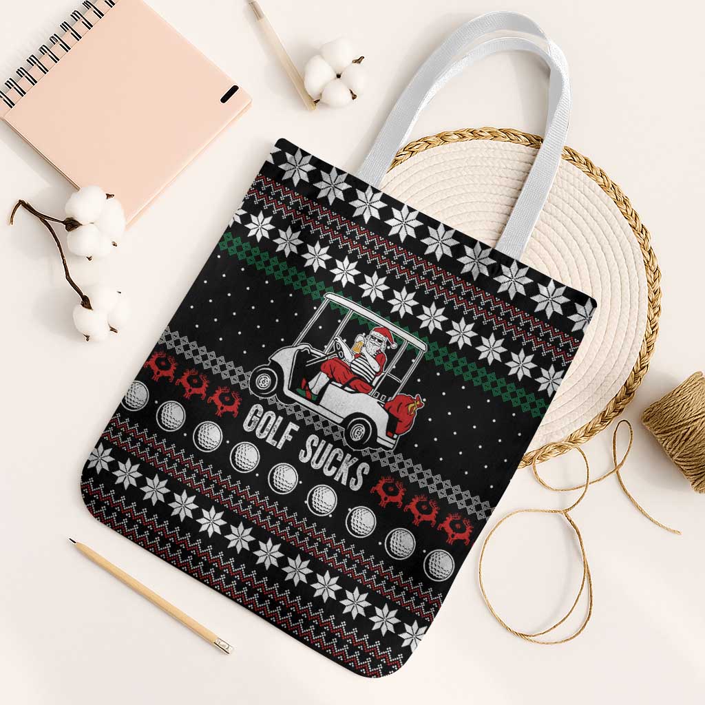 Golf Sucks Christmas Tote Bag Xmas Holiday Patterns - Wonder Print Shop