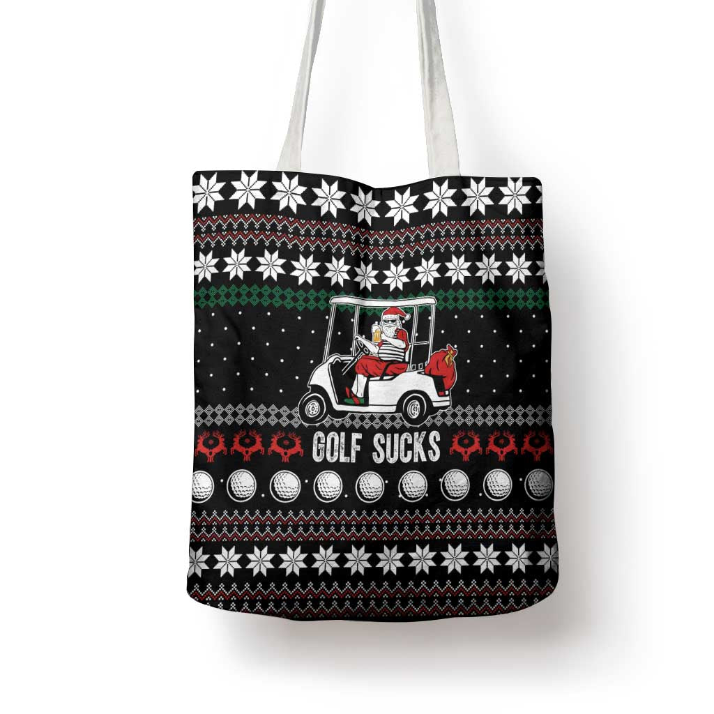 Golf Sucks Christmas Tote Bag Xmas Holiday Patterns - Wonder Print Shop