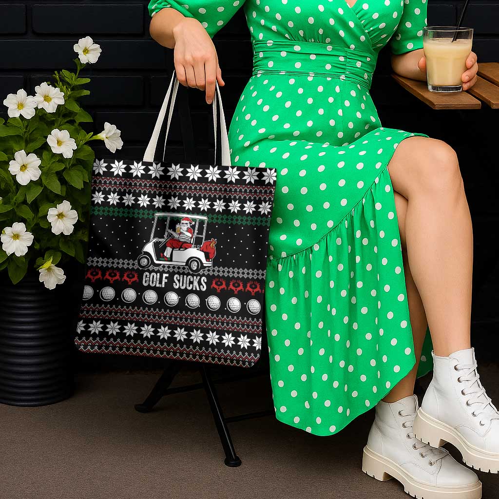 Golf Sucks Christmas Tote Bag Xmas Holiday Patterns - Wonder Print Shop