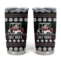 Golf Sucks Christmas Tumbler Cup Xmas Holiday Patterns - Wonder Print Shop