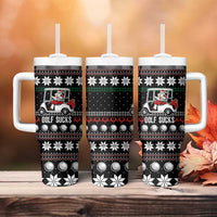 Golf Sucks Christmas Tumbler With Handle Xmas Holiday Patterns - Wonder Print Shop