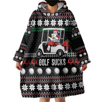 Golf Sucks Christmas Wearable Blanket Hoodie Xmas Holiday Patterns - Wonder Print Shop
