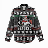 Golf Sucks Christmas Women Casual Shirt Xmas Holiday Patterns - Wonder Print Shop