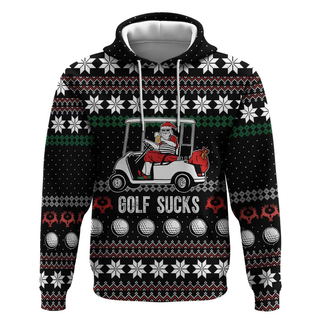Golf Sucks Christmas Zip Hoodie Xmas Holiday Patterns - Wonder Print Shop