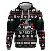Golf Sucks Christmas Zip Hoodie Xmas Holiday Patterns - Wonder Print Shop