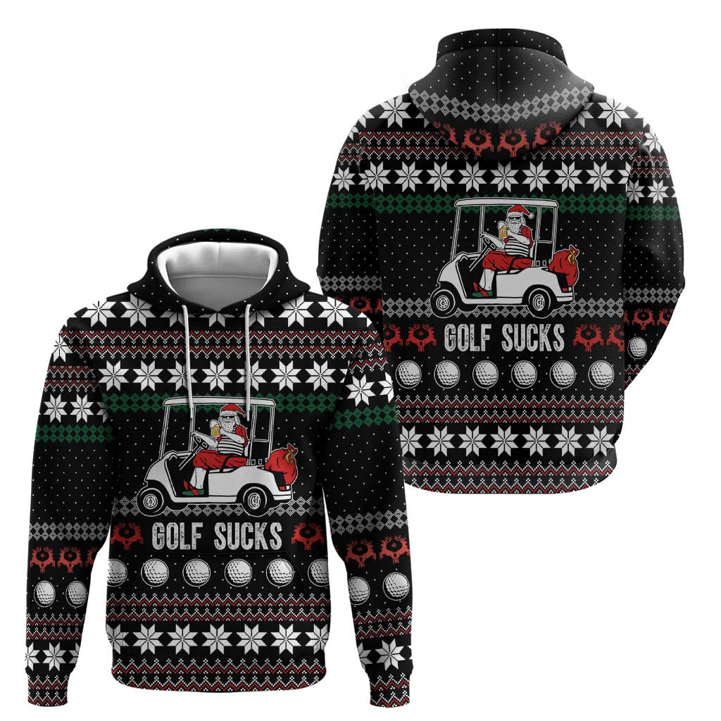 Golf Sucks Christmas Zip Hoodie Xmas Holiday Patterns - Wonder Print Shop