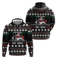 Golf Sucks Christmas Zip Hoodie Xmas Holiday Patterns - Wonder Print Shop