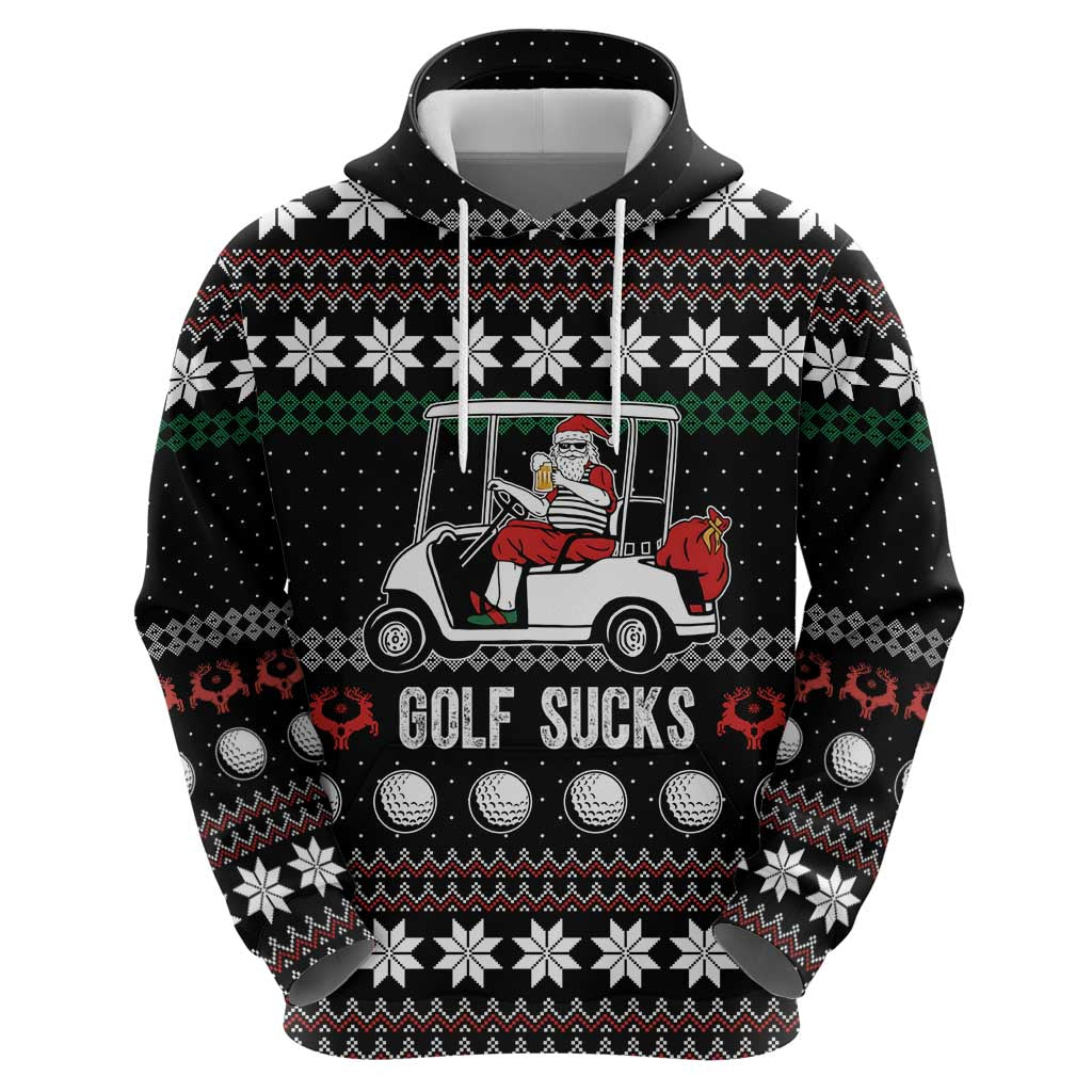 Golf Sucks Christmas Zip Hoodie Xmas Holiday Patterns - Wonder Print Shop