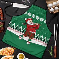 Golfer Santa Christmas Apron Xmas Holiday Patterns - Wonder Print Shop