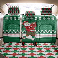 Golfer Santa Christmas Back Car Seat Cover Xmas Holiday Patterns - Wonder Print Shop