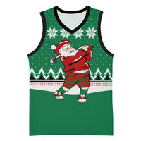 Golfer Santa Christmas Basketball Jersey Xmas Holiday Patterns - Wonder Print Shop