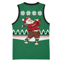 Golfer Santa Christmas Basketball Jersey Xmas Holiday Patterns - Wonder Print Shop