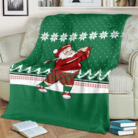 Golfer Santa Christmas Blanket Xmas Holiday Patterns - Wonder Print Shop