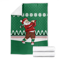 Golfer Santa Christmas Blanket Xmas Holiday Patterns - Wonder Print Shop