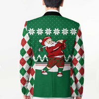 Golfer Santa Christmas Blazer Xmas Holiday Patterns - Wonder Print Shop