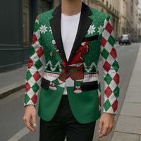 Golfer Santa Christmas Blazer Xmas Holiday Patterns - Wonder Print Shop