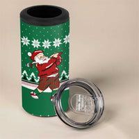 Golfer Santa Christmas 4 in 1 Can Cooler Tumbler Xmas Holiday Patterns - Wonder Print Shop