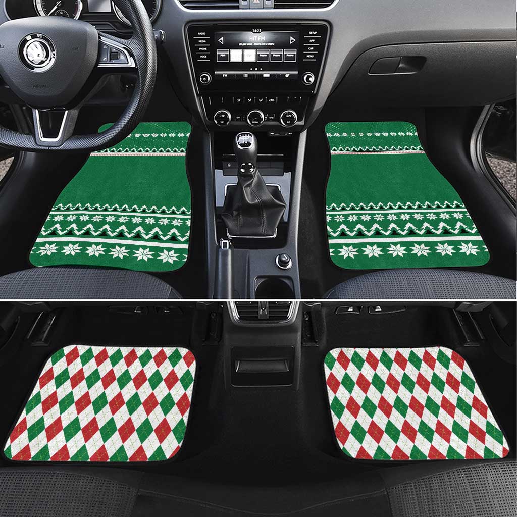 Golfer Santa Christmas Car Mats Xmas Holiday Patterns - Wonder Print Shop