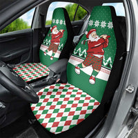 Golfer Santa Christmas Car Seat Cover Xmas Holiday Patterns - Wonder Print Shop