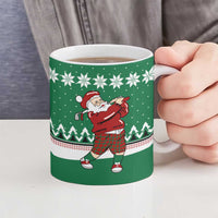 Golfer Santa Christmas Ceramic Mug Xmas Holiday Patterns - Wonder Print Shop