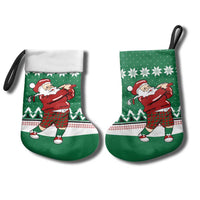 Golfer Santa Christmas Stocking Xmas Holiday Patterns - Wonder Print Shop