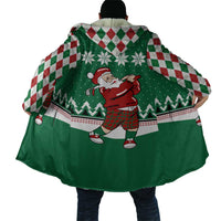 Golfer Santa Christmas Cloak Xmas Holiday Patterns - Wonder Print Shop